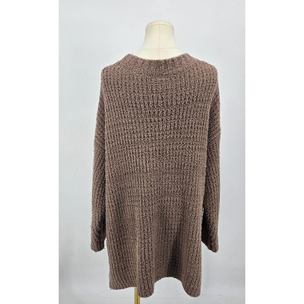 Daytrip Oversized Cozy Chenille Button Cardigan Grandpa Sweater – Mushroom Brown - Picture 3 of 5